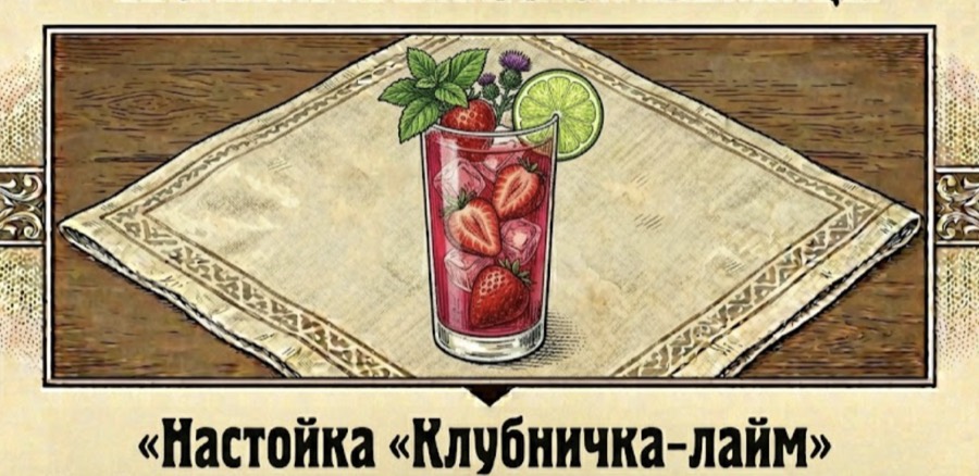 Настойка «Клубничка-лайм»